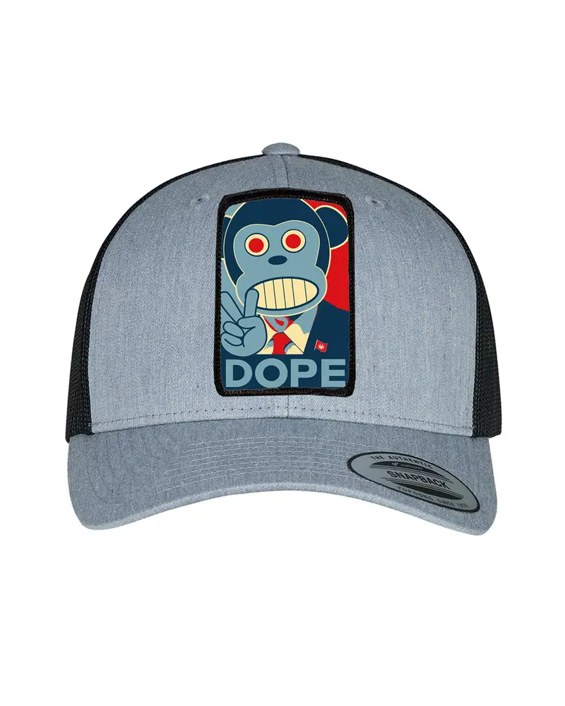 Gorra curva trucker NUM Wear Loco Monkey Dope grey black