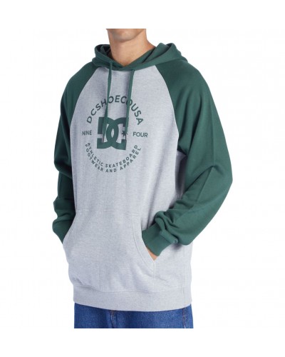 Sudadera capucha DC Shoes pilot raglan light grey green