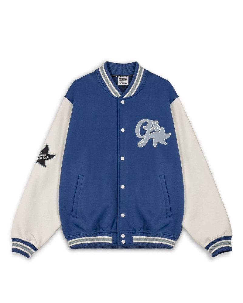 Chaqueta universitaria Grimey Madrid fleece heavyweight navy white