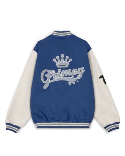 Chaqueta universitaria Grimey Madrid fleece heavyweight navy white