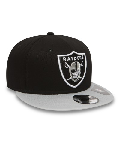 Gorra plana snapback New Era Los Angeles Raiders black grey