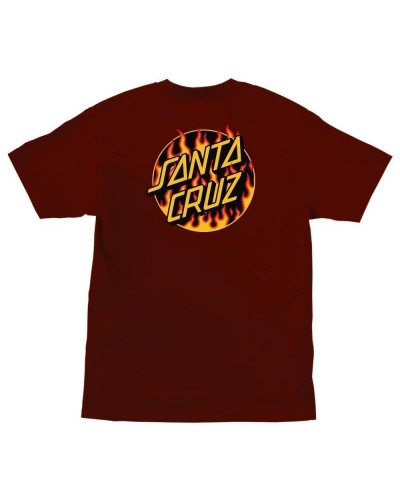 Camiseta Thrasher X Santa Cruz Dot Flame burgundy