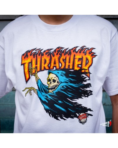 Camiseta Thrasher X Santa Cruz O´Brien Reaper white