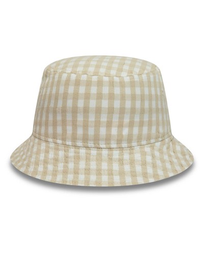 Bucket hat New Era NY Yankees Gingham beige white