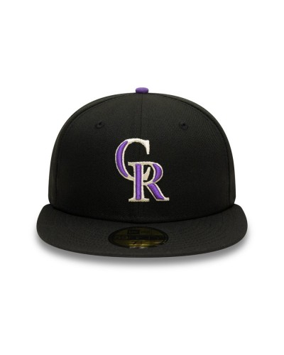 Gorra cerrada 59 Fifty New Era Colorado Rockies black purple