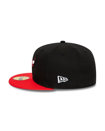 Gorra cerrada New Era 59Fifty Chicago Bulls City Patch black red