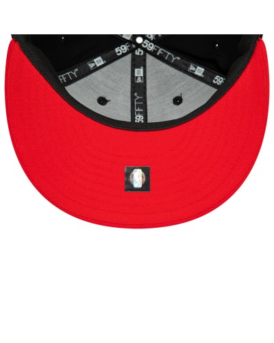 Gorra cerrada New Era 59Fifty Chicago Bulls City Patch black red