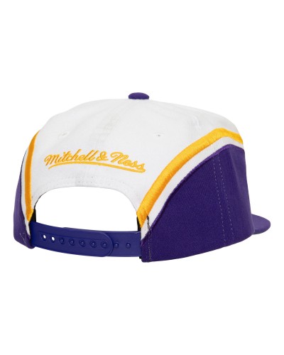 Gorra plana snapback Mitchell & Ness Los Angeles Lakers NBA Overhead white