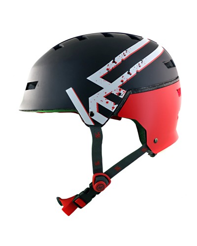 Casco patinaje KRF Broken black red