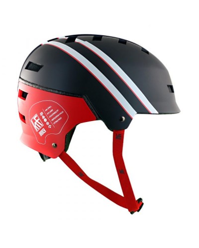 Casco patinaje KRF Broken black red