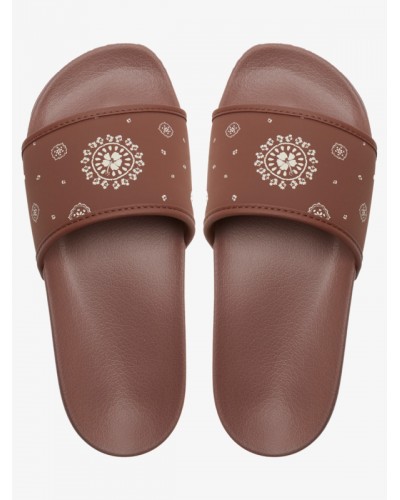 Chanclas Roxy Slippy brown chocolate