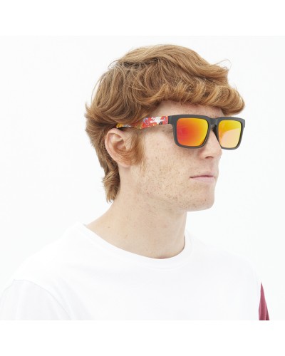 Gafas de sol Hydroponic Mersey black flower orange mirror