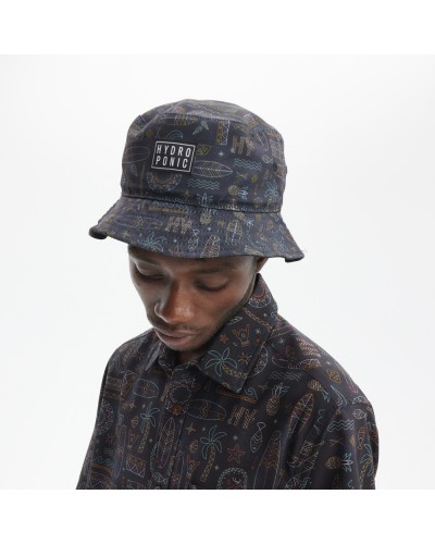 Bucket hat reversible Hydroponic Tribal charcoal