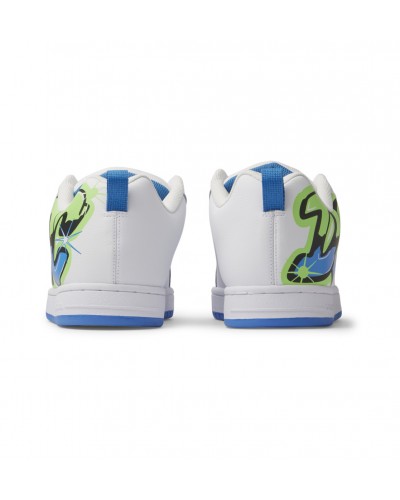 Zapatillas DC Shoes Court Graffik white lime turquoise