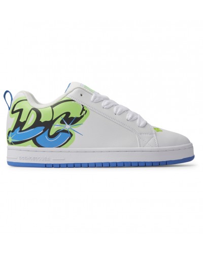 Zapatillas DC Shoes Court Graffik white lime turquoise