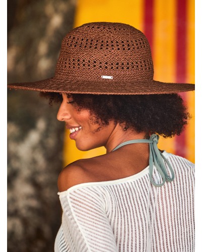 Sombrero paja Roxy Sun on the beach brown