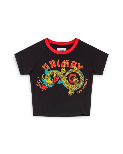 Camiseta top Grimey Lucky Dragon black