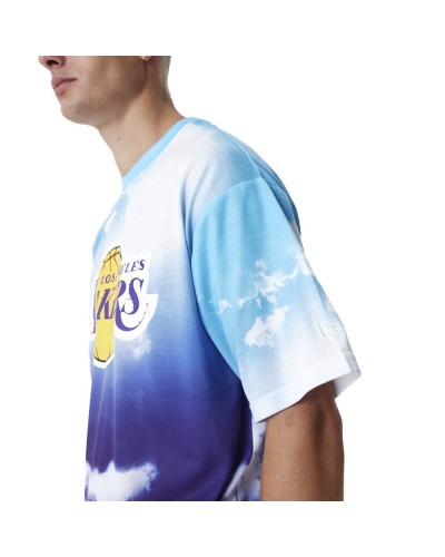 Camiseta New Era Los Angeles Lakers Sky AOP white blue