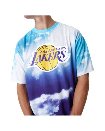 Camiseta New Era Los Angeles Lakers Sky AOP white blue