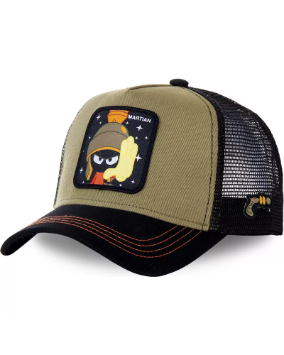 Gorra trucker CapsLab Marvin Martian khaki black