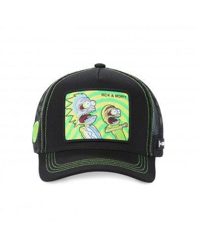 Gorra trucker CapsLab Rick Y Morty black green