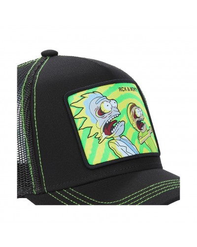 Gorra trucker CapsLab Rick Y Morty black green