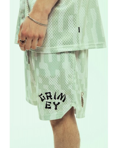 Shorts basket Grimey Lucky Dragon mesh green white