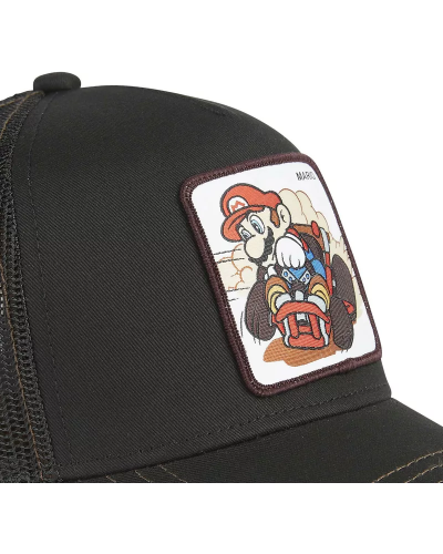 Gorra trucker CapsLab Mario Bros black white