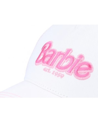 Gorra trucker Capslab Barbie white pink