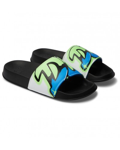 Chanclas DC Shoes Slide black stencil