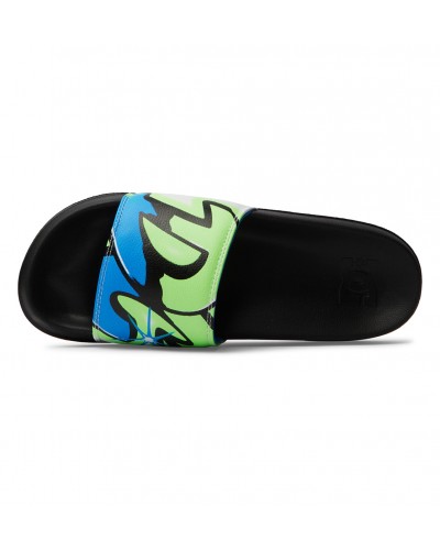 Chanclas DC Shoes Slide black stencil