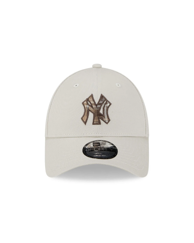 Gorra curva New Era strapback NY Yankees Check Infill cream