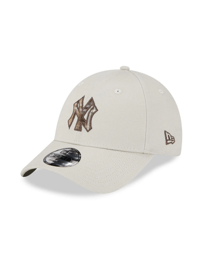 Gorra curva New Era strapback NY Yankees Check Infill cream