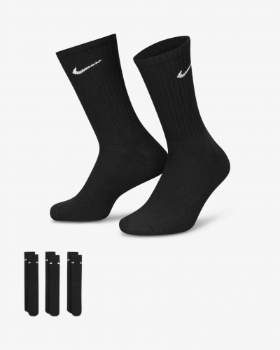 Pack 3 calcetines largos Nike Cushioned black