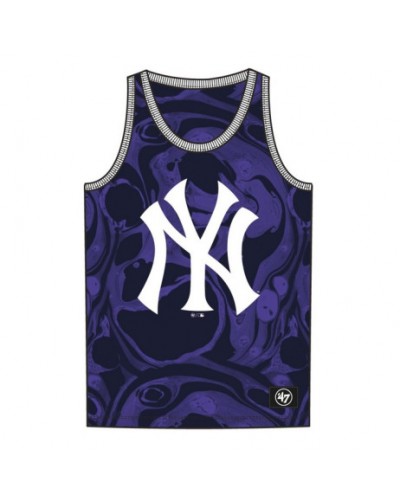 Camiseta tirantes basket 47 Brand NY Yankees Enamel Twist purple black white