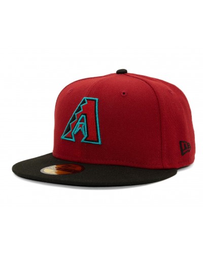 Gorra cerrada New Era 59Fifty Arizona DiamondBacks dark red black