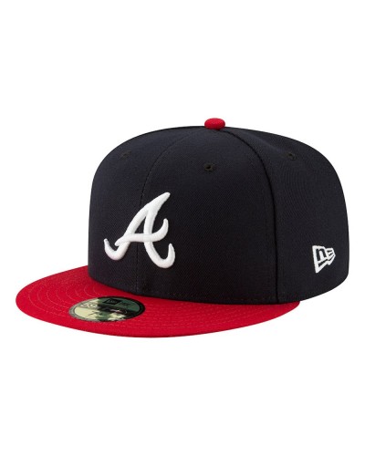 Gorra cerrada New Era 59Fifty Atlanta Braves navy red