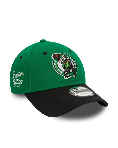 Gorra curva strapback New Era 9Forty Boston Celtics green black