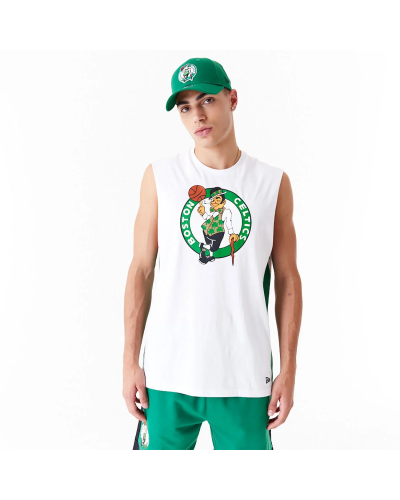 Camiseta tirantes New Era Boston Celtics Colour Block white green