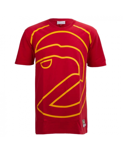 Camiseta oversized Mitchell & Ness Atlanta Hawks Big Face red yellow