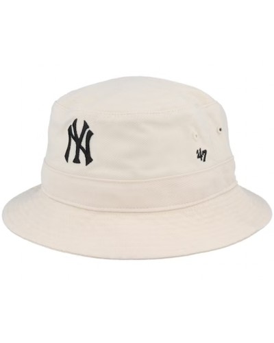 Bucket hat NY Yankees natural black logo