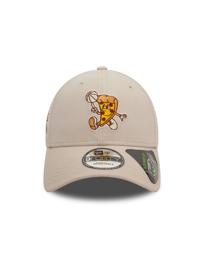 Gorra curva 9Forty New Era Basketball Pizza beige