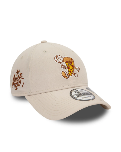 Gorra curva 9Forty New Era Basketball Pizza beige