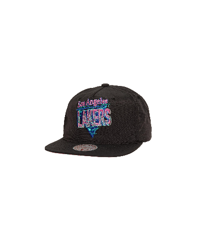 Gorra plana desestructurada strapback Mitchell & Ness Los Angeles Lakers NBA 90´s reflective deadstock