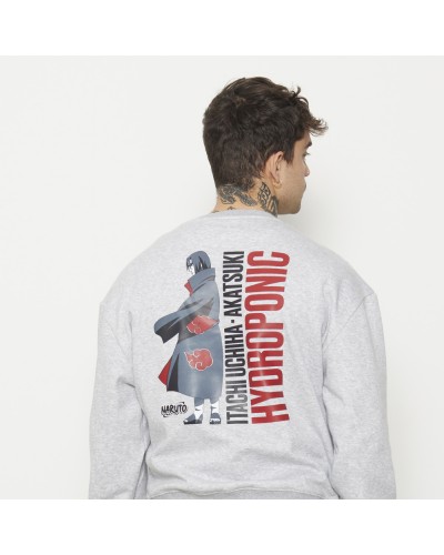 Sudadera crewneck Hydroponic Naruto Itachi heather grey