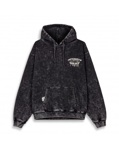 Sudadera capucha Grimey Follow the dollar washed vintage black