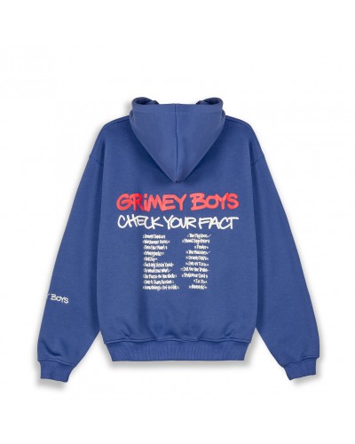 Sudadera capucha Grimey Boys vintage royal blue