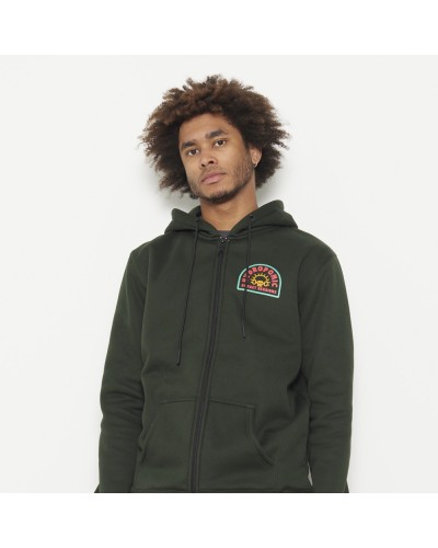 Sudadera cremallera Hydroponic Sunset dark green