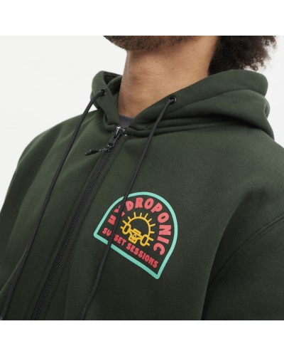 Sudadera cremallera Hydroponic Sunset dark green