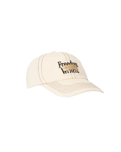 Gorra curva desestructurada Jacker Freedom Writerz beige